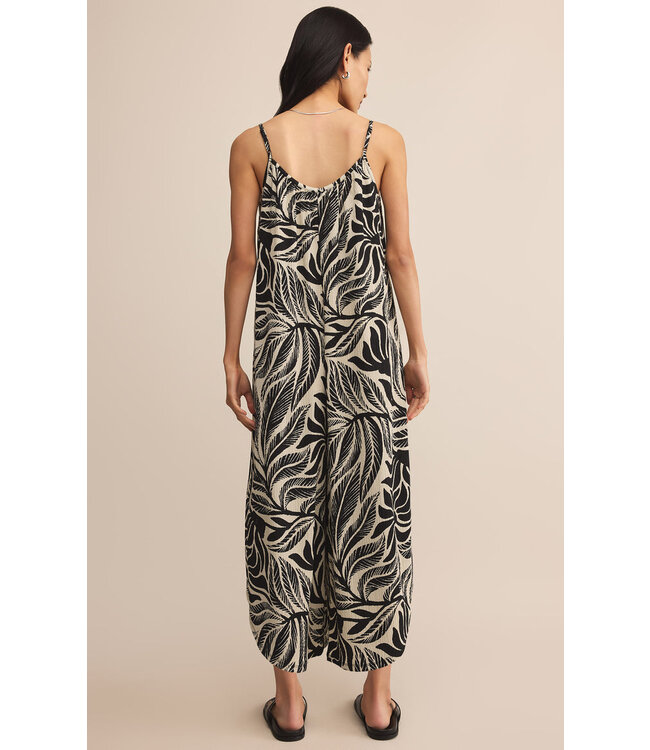 Z SUPPLY FLARED ISLA LEAF JUMPSUIT