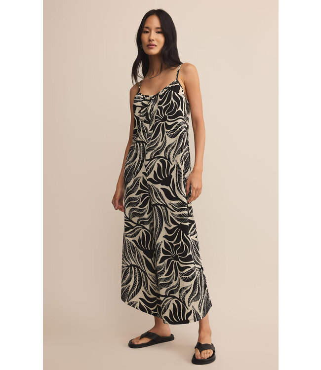 Z SUPPLY FLARED ISLA LEAF JUMPSUIT
