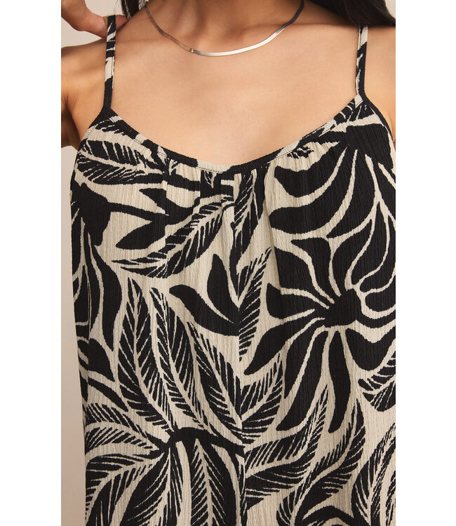 Z SUPPLY FLARED ISLA LEAF JUMPSUIT