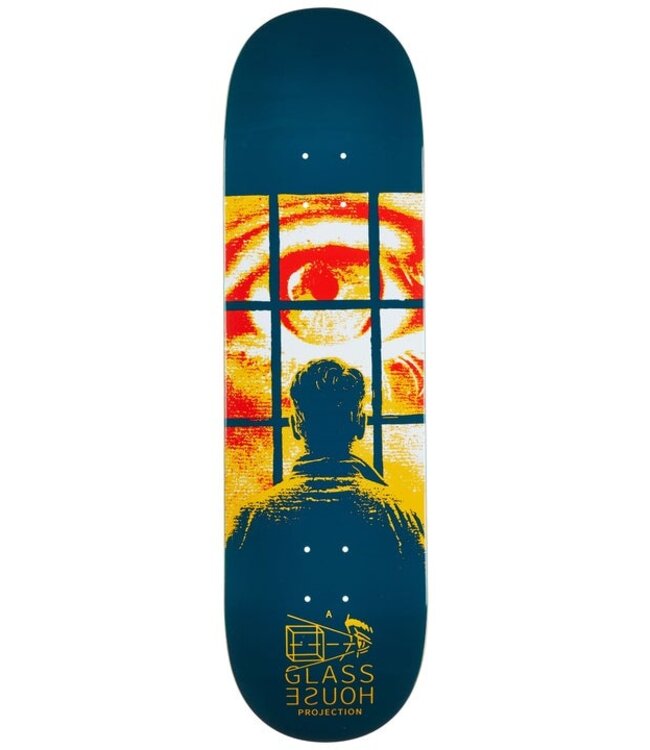 GLASSHOUSE SKATEBOARDS EYE WITNESS BLUE YELLOW