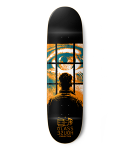 GLASSHOUSE SKATEBOARDS EYE WITNESS BLACK ORANGE