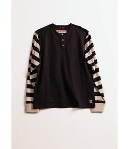 IRON AND RESIN Motor Henley Black/ White