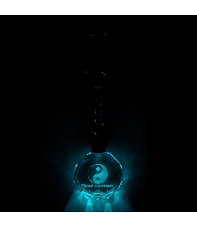 SCI-FI FANTASY LIGHT UP CRYSTAL KEYCHAIN