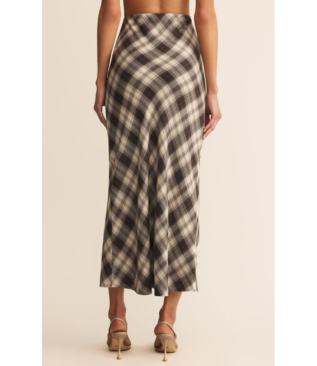Z SUPPLY EUROPA PLAID MIDI SKIRT