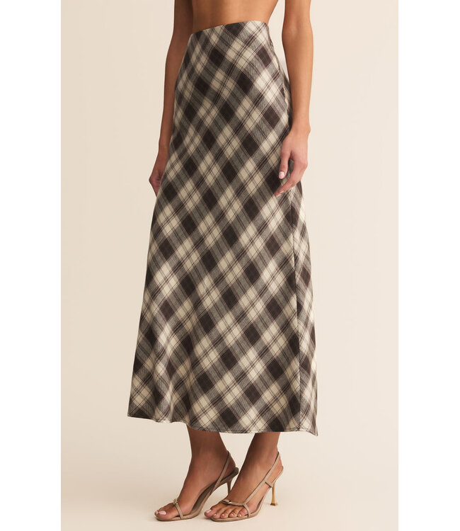 Z SUPPLY EUROPA PLAID MIDI SKIRT