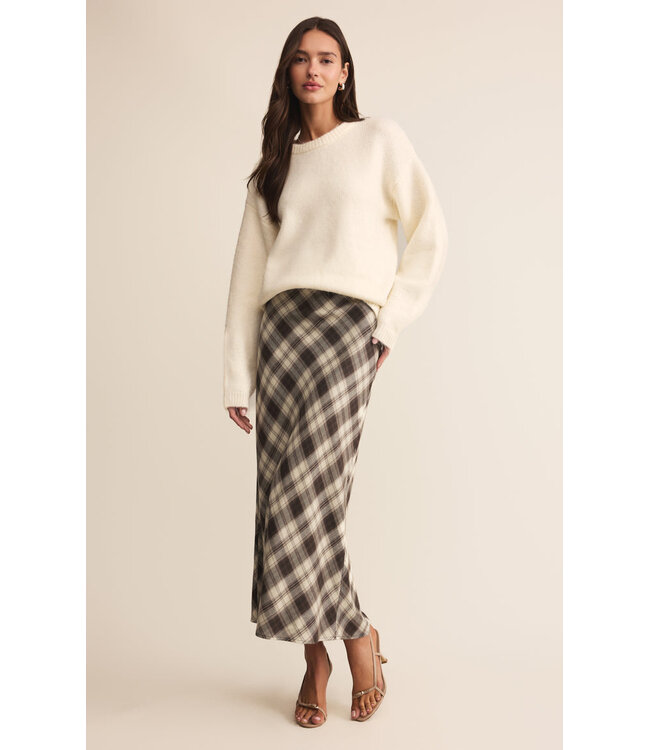 Z SUPPLY EUROPA PLAID MIDI SKIRT