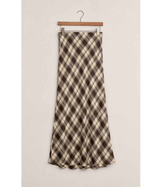 Z SUPPLY EUROPA PLAID MIDI SKIRT