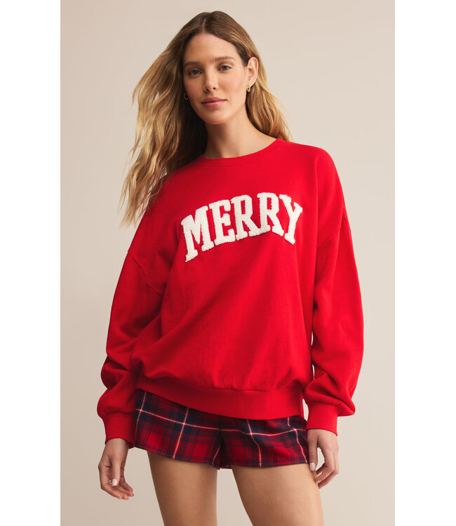 Z SUPPLY VERY MERRY SUNDAY SWEATSHIRT