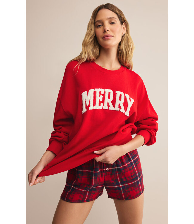 Z SUPPLY VERY MERRY SUNDAY SWEATSHIRT