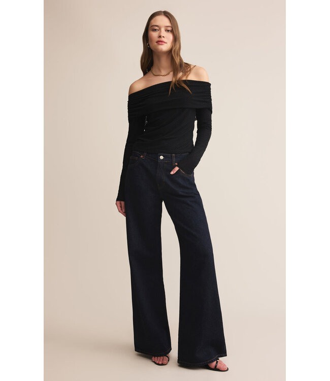 Z SUPPLY WHIMSY OFF SHOULDER MESH TOP