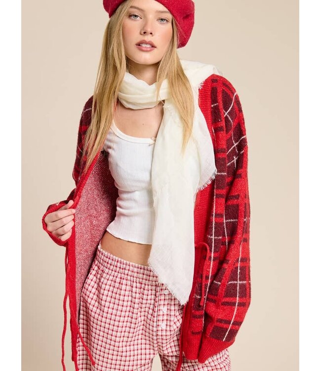 MIMOSA CRIMSON CHECKER