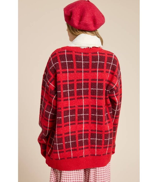 MIMOSA CRIMSON CHECKER