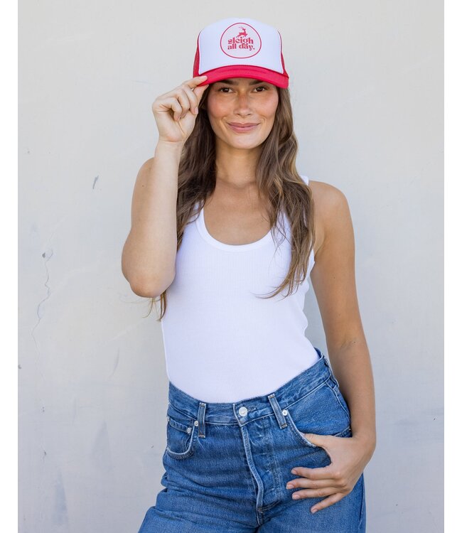 FRIDAY FEELIN SLEIGH ALL DAY TRUCKER HAT