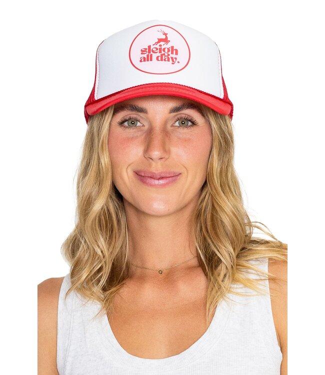 FRIDAY FEELIN SLEIGH ALL DAY TRUCKER HAT