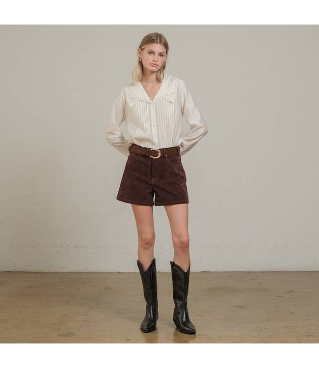 RAISONNEL SAILOR PINTUCK BLOUSE