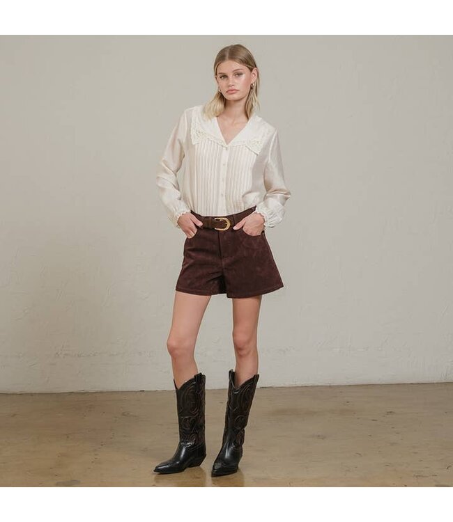 RAISONNEL SAILOR PINTUCK BLOUSE