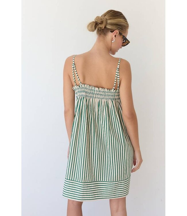 RAISONNEL STRIPE BABYDOLL DRESS