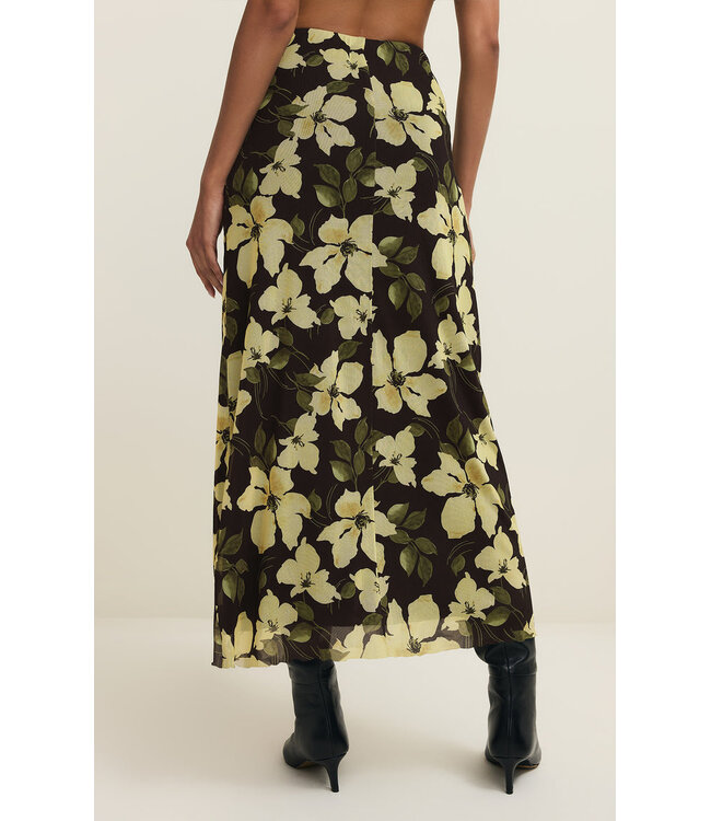 Z SUPPLY EDA REN FLORAL MESH MIDI SKIRT