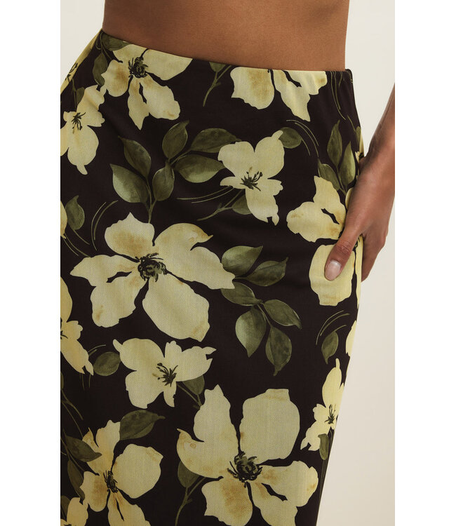Z SUPPLY EDA REN FLORAL MESH MIDI SKIRT