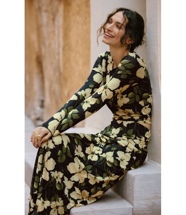 Z SUPPLY EDA REN FLORAL MESH MIDI SKIRT