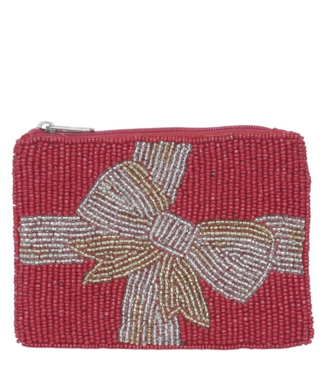 JOIA BEADED BOW COIN PURSE