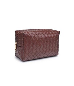 JOIA LEATHER WEAVE POUCH