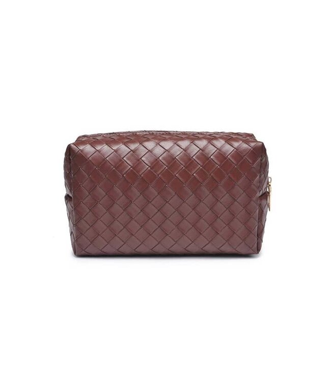 JOIA LEATHER WEAVE POUCH