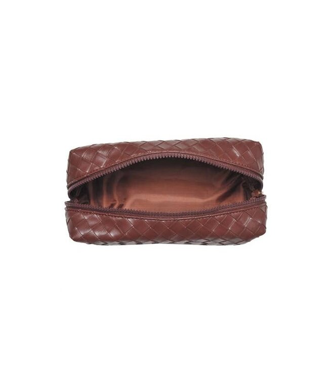 JOIA LEATHER WEAVE POUCH