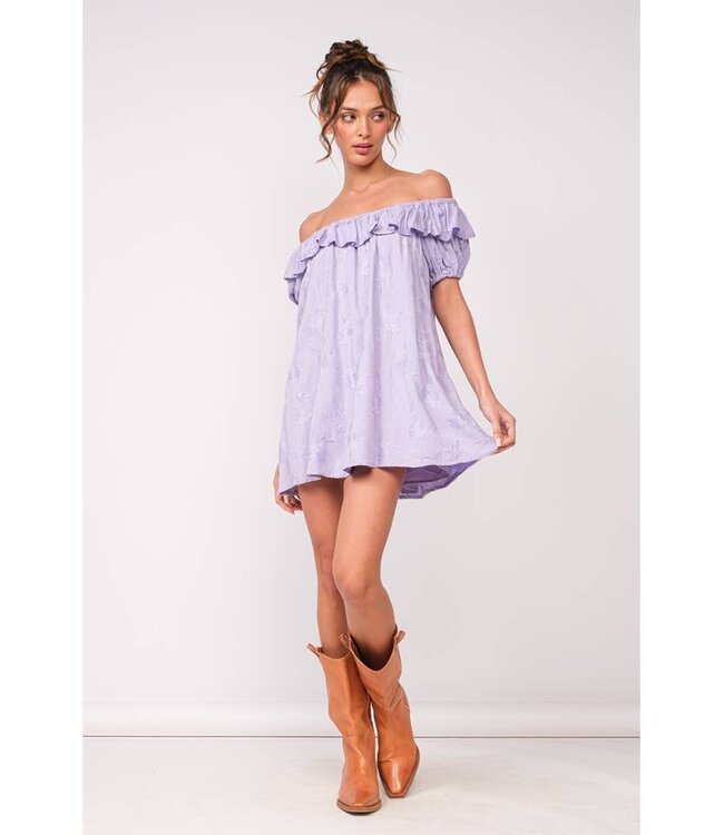 SKY TO MOON FLORAL OVERFOLD RUFFLE PUFF