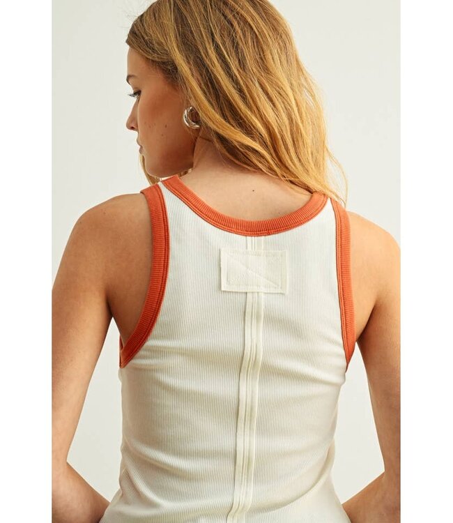 MIOU MUSE COLOR CONTRASTED TANK TOP