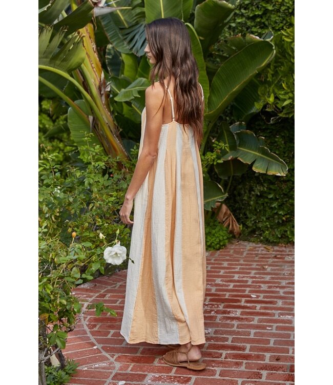 BY TOGETHER CAMI PINTUCK MIDI DRESS