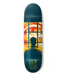 GLASSHOUSE SKATEBOARDS EYE WITNESS BLUE YELLOW