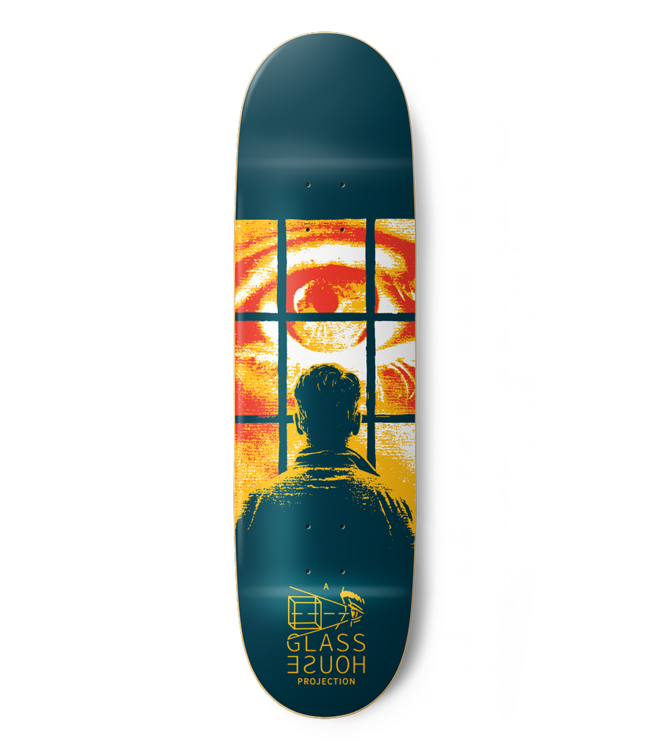 GLASSHOUSE SKATEBOARDS EYE WITNESS BLUE YELLOW