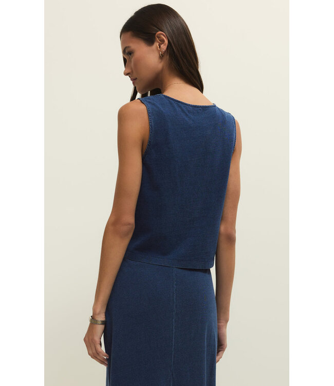 Z SUPPLY NOELLE JERSEY DENIM TOP