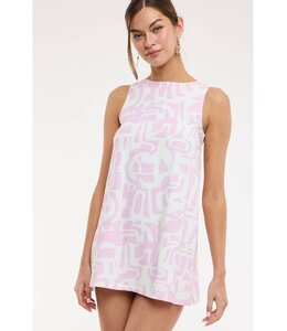 SKY TO MOON PASTEL DOLMAN PRINT BOAT NECK MINI