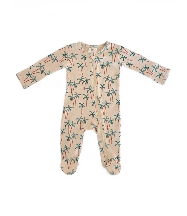 SIIX COLLECTION ORGANIC POINTELLE  2 WAY ZIP FOOTIE