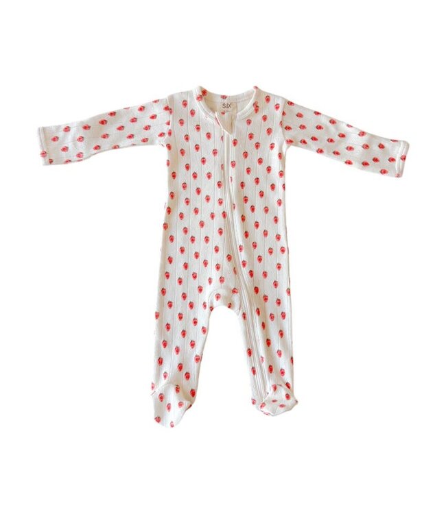 SIIX COLLECTION ORGANIC POINTELLE 2 WAY ZIP FOOTIE