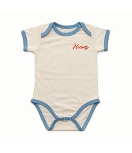 RIVER ROAD CLOTHING COMPANY HOWDY VINTAGE RINGER ONESIE