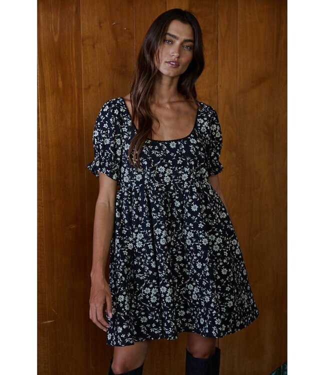 BY TOGETHER PHEOBE FLORAL MINI DRESS