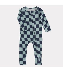 PIP + PHEE FOOTLESS SLEEPER BLUE CHECK