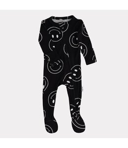 PIP + PHEE Footed Sleeper Black Smile Bamboo