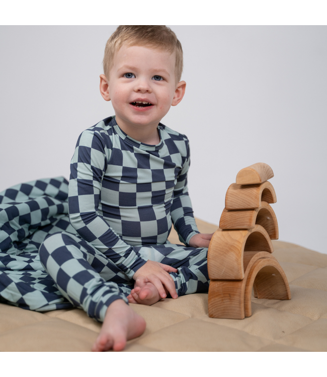 PIP + PHEE 2 PIECE SET BLUE CHECK