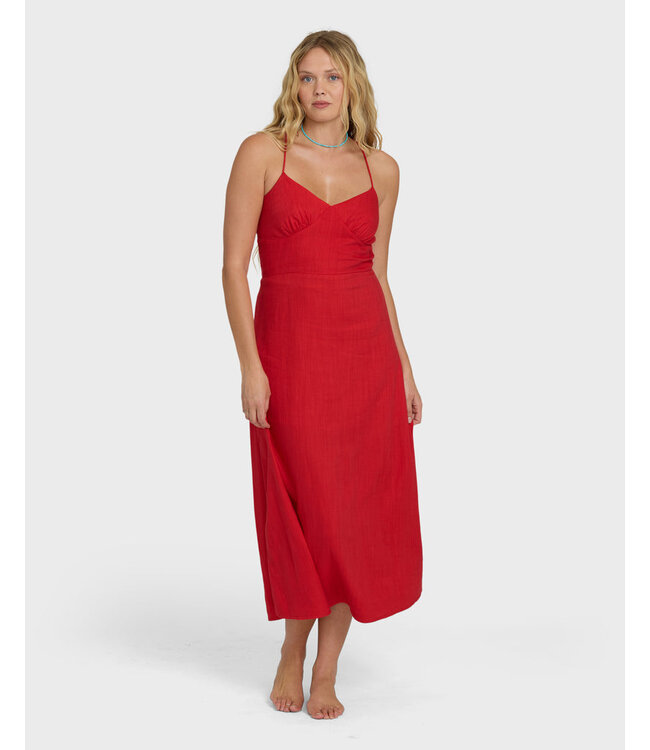 Billabong Take It Back Maxi Dress Red