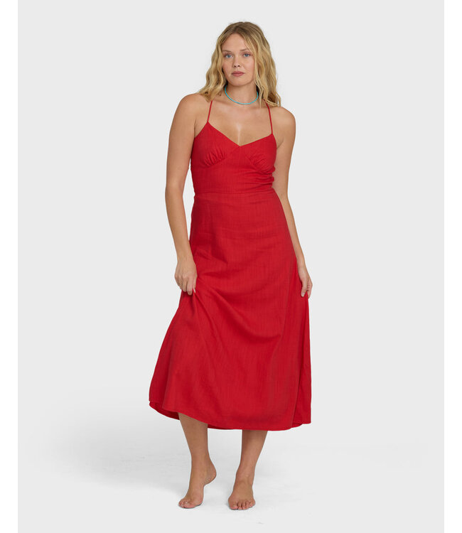 Billabong Take It Back Maxi Dress Red