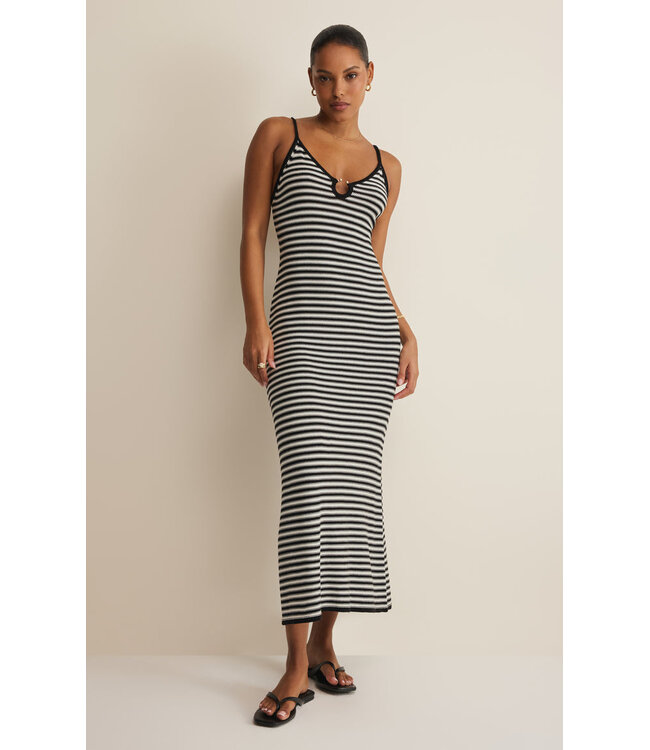 Z SUPPLY Majestic Striped Midi Dress Black