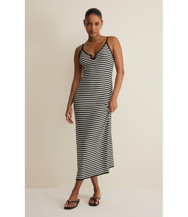 Z SUPPLY Majestic Striped Midi Dress Black