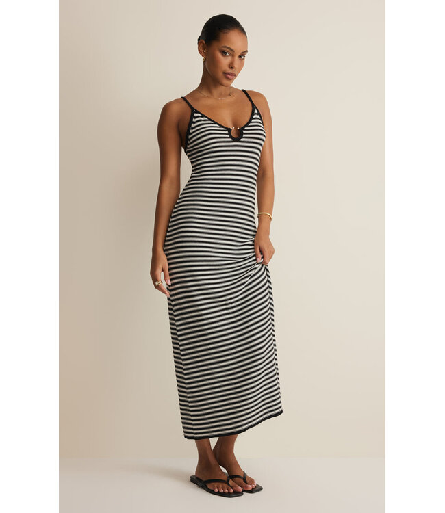 Z SUPPLY Majestic Striped Midi Dress Black