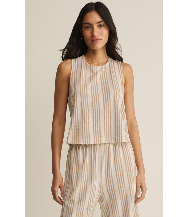 Z SUPPLY Sloane Knit Striped Top Cream