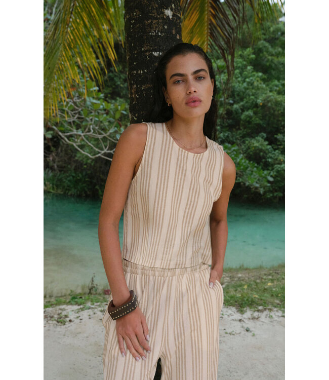 Z SUPPLY Sloane Knit Striped Top Cream