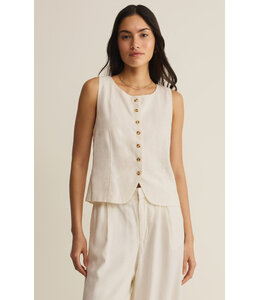 Z SUPPLY Roman Linen Vest Cream